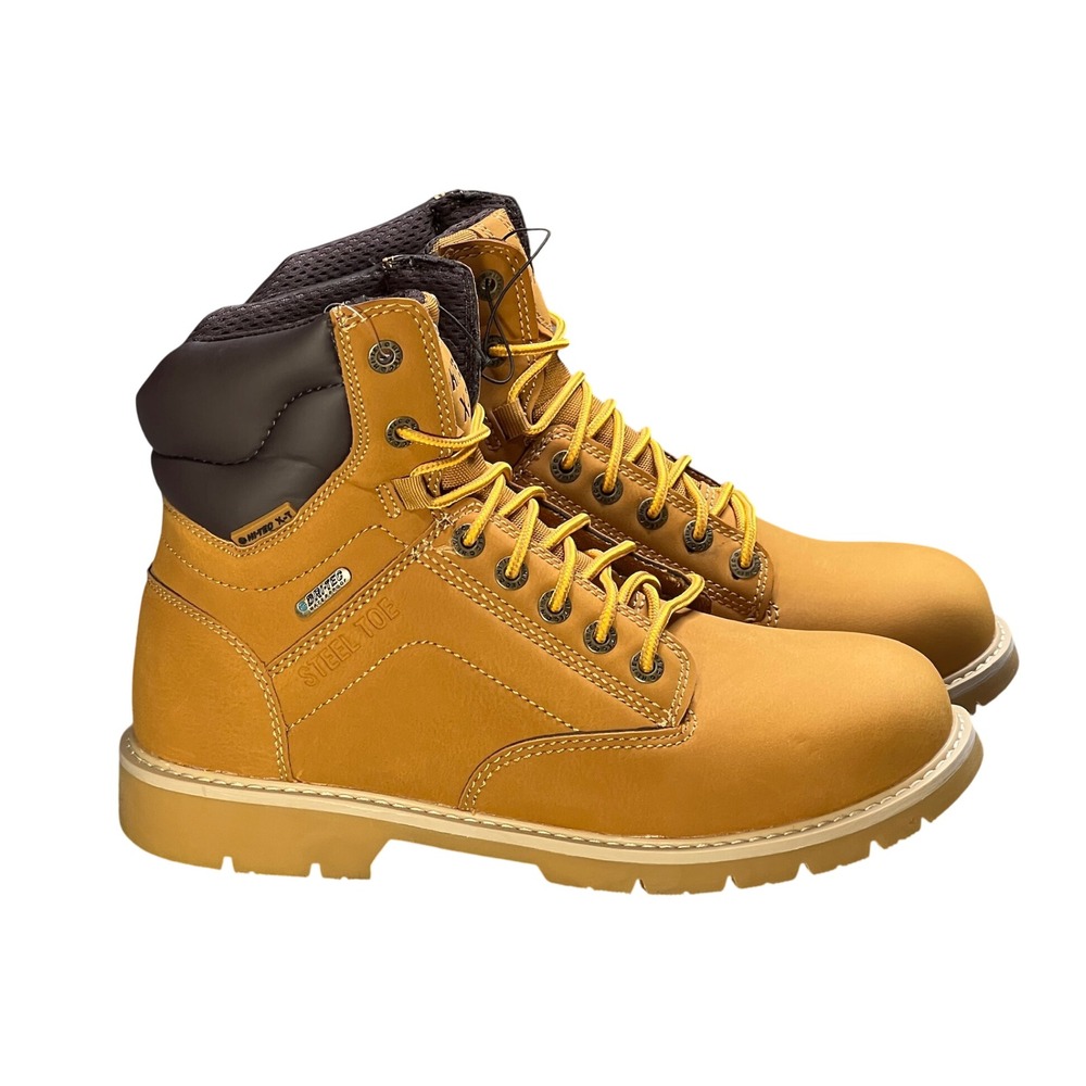 NEW‎ Hi-Tec X-T Mens 9 Cade Steel Toe Waterproof Work Boots Wheat Brown CH80044M